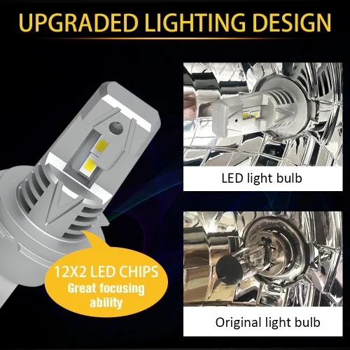 Miniatura 2 de DAYWALKER Bombilla de Luz LED H4 para Motocicleta Haz Alto/Bajo Bulbo 9003 6000 Lúmenes Blanco 6000K Chips CSP Bulbo H4 Diseño 1:1