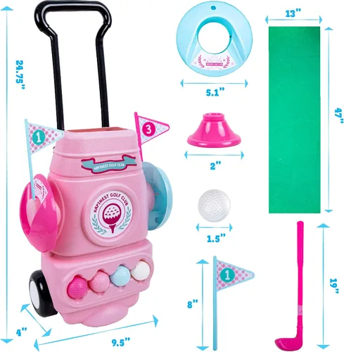 Miniatura 2 de Hapinest Juego de golf para niña pequeña, color rosa