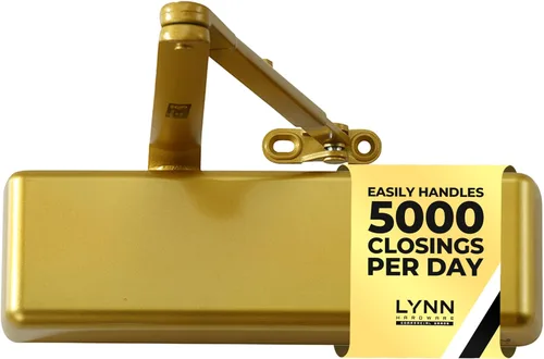 Miniatura 7 de LYNN HARDWARE Cierrapuertas automático extra resistente de servicio pesado (plateado) - Grado comercial, elección de contratistas, velocidad