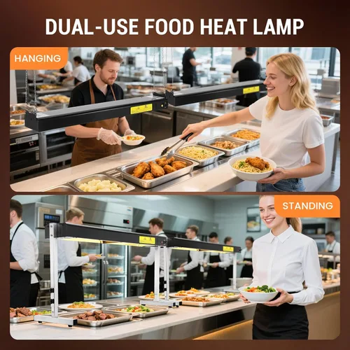 Miniatura 2 de Lámpara de calor de alimentos de 36 pulgadas, calentador de alimentos comercial de 1000 W, calentador de tiras eléctricas, lámpara de calefacción