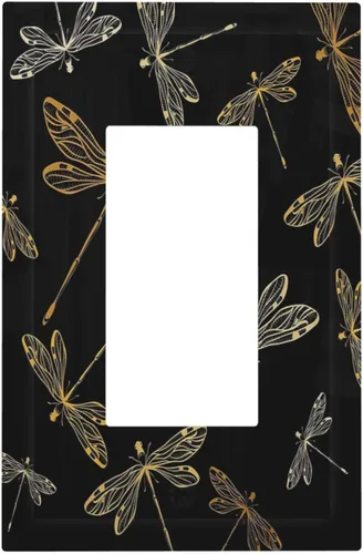 Miniatura 64 de Cubierta de Interruptor de Luz de 1 Gang con Flores Silvestres Bohemias, Hierbas, Floral, Decorativa, Planta Botánica, Naturaleza, Acuarela, Placa
