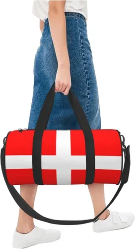 Miniatura 7 de CARRDKDK Bolsa cilíndrica de viaje de gran capacidad, bonita bolsa de deporte de gimnasio que puede sostener zapatos para mujeres y hombres, bolsa