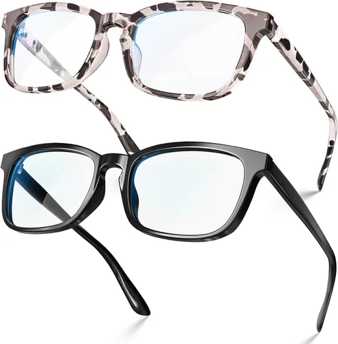 Miniatura 15 de VISOONE - Lentes cuadrados con bloqueo de luz azul y antireflejante para computadora, videojuegos; para mujeres y hombres MONTANA Transparente+azul