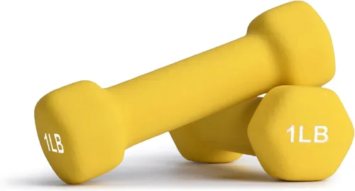 Miniatura 23 de Portzon Mancuernas de neopreno con agarre antideslizante para ejercicio de entrenamiento corporal total y tonificación muscular, compatible con 2
