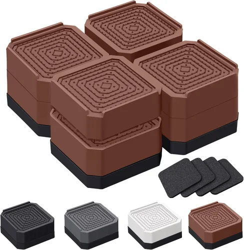 Miniatura 10 de ANNKUT Elevadores de cama y elevadores de muebles, bloques de elevación ajustables resistentes para sofás, escritorios y sillas, elevan 1.5