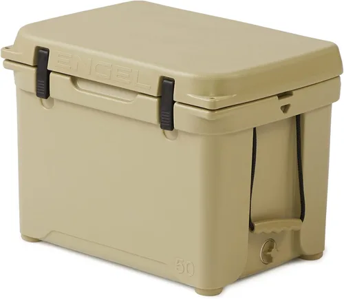 Engel Enfriadores ENG50 | Caja de hielo moldeada rotacionalmente duradera de alto rendimiento para 60 latas para acampar, cazar y pescar