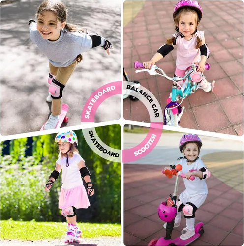 Miniatura 5 de BOSONER Rodilleras/Coderas/Muñequeras para Niños/Jóvenes de 3-15 Años, Conjunto de Equipo Protector Infantil para Patines, Ciclismo, Bicicleta BMX
