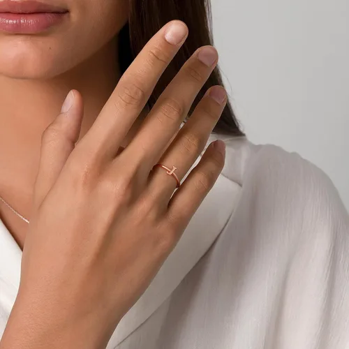 Miniatura 4 de GLIJWELE Anillos de plata de ley 925 para mujeres, adolescentes y niñas, anillos ajustables de plata de ley 925 con inicial para mujeres, anillos