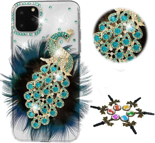 Miniatura 25 de Sparkle - Funda para teléfono compatible con Samsung Galaxy Z Flip 2 5G, elegante, hecha a mano en 3D, con diseño de diamantes de imitación