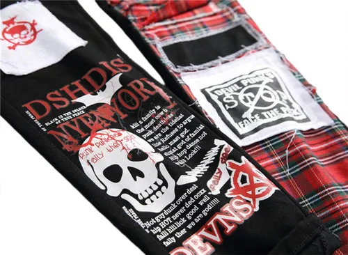 Miniatura 177 de Baylvn - Pantalones de mezclilla entallados y estampados para hombre con corte recto