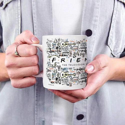 Miniatura 3 de Trend Setters Friends the Television Show – 25 años – Mercancía oficial – Taza de café o té de cerámica blanca de 11 onzas – perfecta para regalar