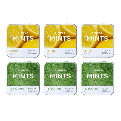 Miniatura 13 de SIMPLY MINTS - Mentas naturales de menta piperita para el aliento, paquete de 6 (180 piezas), hechas con aceite de menta piperita real Sin