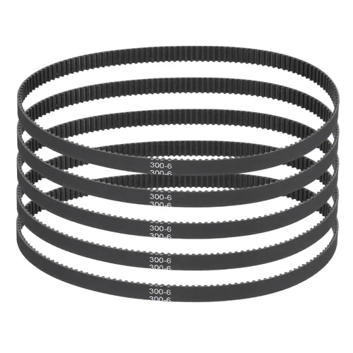 Miniatura 25 de MECCANIXITY 3.780 in GT-2 correa dentada, 5pcs 0.354 in ancho 0.079 in paso impresión 3D GT-2 correa dentada caucho de bucle cerrado, negro