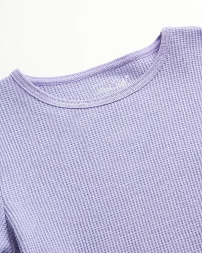 Miniatura 24 de Rene Rofe Girls' Thermal Underwear Set - 2 Piece Waffle Knit Top and Long Johns (2T-16)