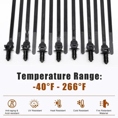 Miniatura 4 de Benliu - 30 bridas de nailon para cables de montaje a presión, 8.3 x 0.2 pulgadas, nailon resistente, surtido de autobloqueo para atar cables