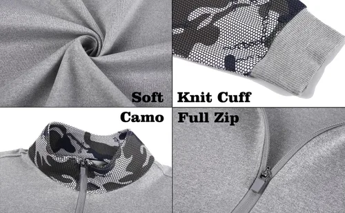 Miniatura 2 de MAGCOMSEN Conjunto deportivo de 2 piezas para hombre, con cremallera completa, traje deportivo para hombre, trajes casuales de camuflaje