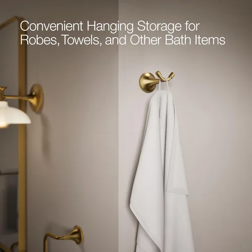 Miniatura 4 de KOHLER GANCHO TONE® ROBE Latón cepillado vibrante.