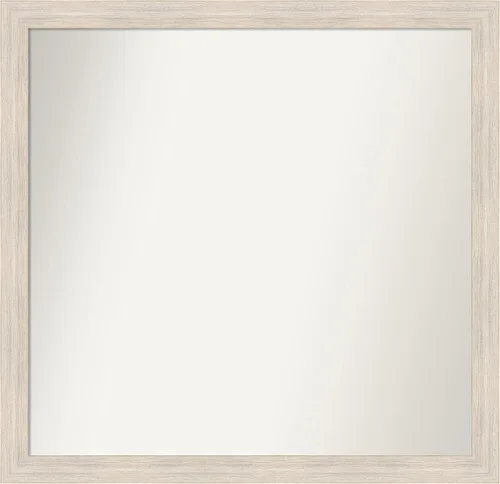 Miniatura 462 de Amanti Art Espejo de baño blanco para sobre el fregadero, 30 x 35 pulgadas, espejo de tocador rectangular estrecho de Eva de oro blanco, marco