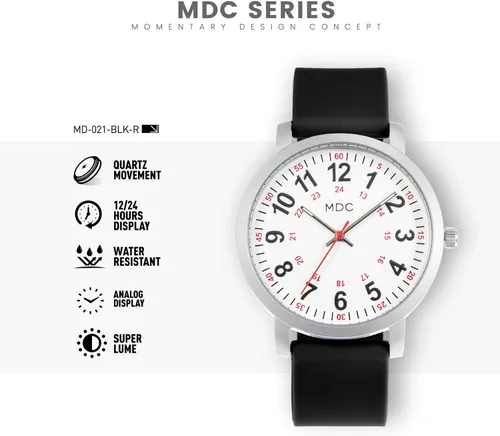 Miniatura 7 de Infantry MDC 5ATM Waterpfoof - Reloj de enfermera para estudiantes de medicina, médicos, relojes de enfermería para mujeres con segunda mano, hora