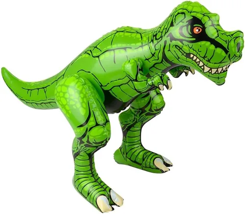 Miniatura 9 de Surtido inflable de dinosaurio colorido (aproximadamente 24 pulgadas) Apatosaurio inflable para fiestas, pterodáctilo, raptor, T-Rex, triceratops