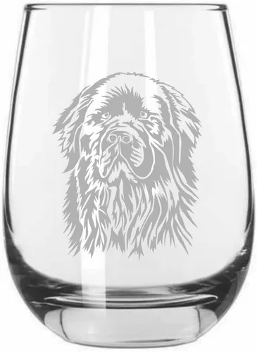 Miniatura 565 de Sakhalin Husky Dog - Copa de vino grabada personalizada de 15.25 onzas sin tallo