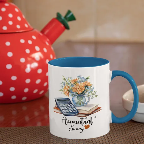 Miniatura 4 de Taza de café personalizada de contador, taza de contabilidad personalizada regalo para compañeros de trabajo, amigos, familia, taza de cerámica