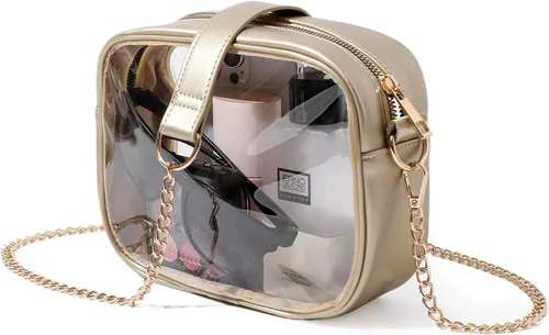 Miniatura 26 de TOBVZOO - Bolsa bandolera transparente aprobada para estadios, conciertos y eventos deportivos, unisex