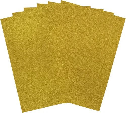 Miniatura 10 de Mega Crafts 6 hojas metálicas de espuma EVA de 16 x 24 pulgadas, papeles con purpurina azul brillante con parte trasera adhesiva, álbumes