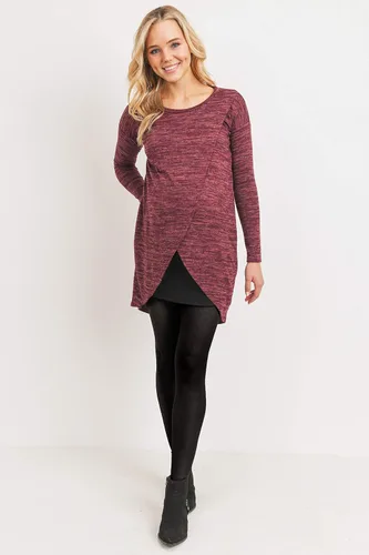 Miniatura 6 de HELLO MIZ Vestido túnica de maternidad de enfermería de punto de manga larga para mujer