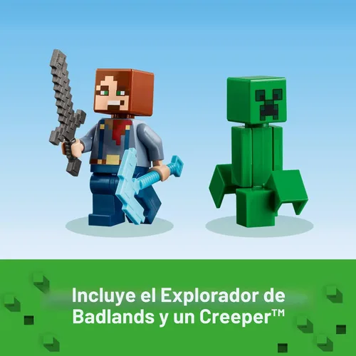 Miniatura 6 de LEGO Minecraft The Badlands Mineshaft Juguete de Videojuego, Set de Exploración Minera con Minifiguras de Minecraft, Regalo de Cumpleaños para Niños