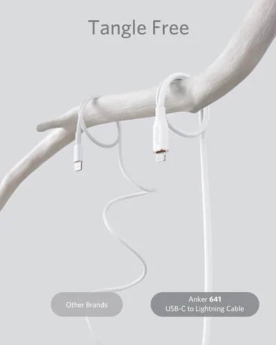 Miniatura 3 de Anker Cable USB C a Lightning, cable certificado MFi para iPhone 13 Pro 12 Pro Max 12 11 X XS, soporta entrega de energía (3 pies, blanco nube)