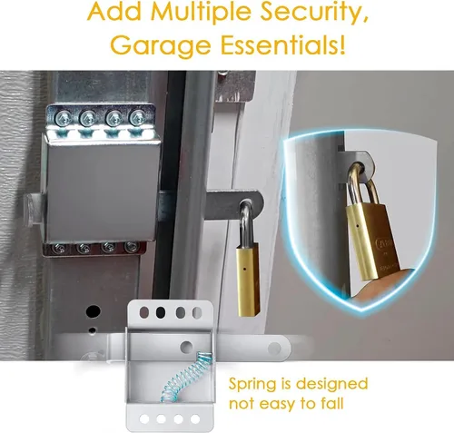 Miniatura 2 de Sistema de bloqueo universal y ajustable para puerta de garaje residencial Reemplazo de cerradura para reparación de puertas de garaje Cerradura