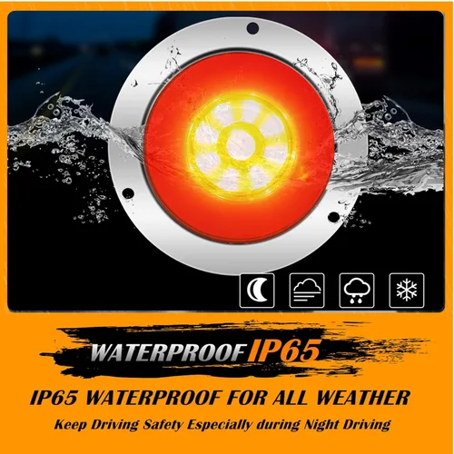 Miniatura 2 de Ourbest Luces traseras para remolque (2, rojo amarillo)