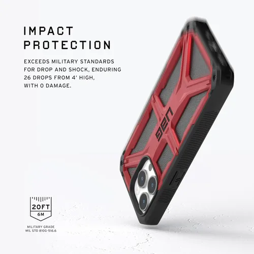 Miniatura 3 de URBAN ARMOR GEAR UAG Funda [versión actualizada] compatible con iPhone 15 Pro Max de 6.7 pulgadas, Monarch Crimson resistente, resistente grado