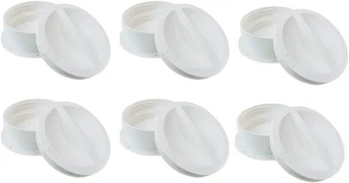 Miniatura 7 de Conector de montaje en pared de doble tamaño para ventilación portátil de CA, compatible con manguera de 6 y 6.5 pulgadas, blanco, enchufe