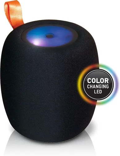 Miniatura 2 de Acoustic Research Altavoz inalámbrico portátil de tela, sonido de 360 grados, rango de 100 pies, estéreo inalámbrico verdadero, recargable, luz LED