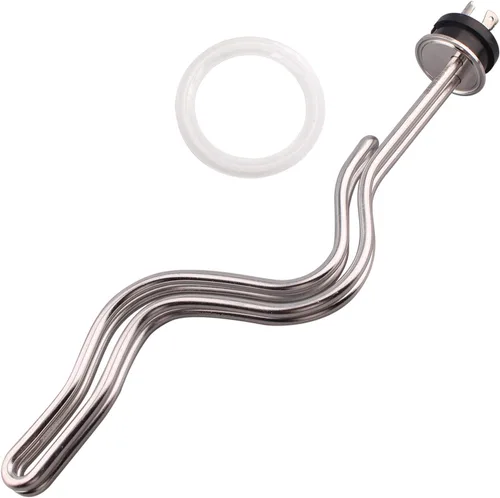 Miniatura 8 de DERNORD Calentador de agua de inmersión de acero inoxidable con elemento calefactor de ondulación de triple abrazadera de 240 V 5500 W con enchufe
