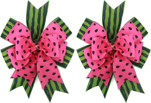 Miniatura 6 de Meseey 2 lazos grandes de arpillera de Pascua de 20 x 10 pulgadas, coronas de conejo de primavera para envolver regalos, decoración del árbol