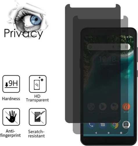 Miniatura 2 de Protector de pantalla de privacidad para ZTE Avid 589 (2 unidades), no cobertura completa, vidrio templado, antiarañazos, antiarañazos, dureza 9H