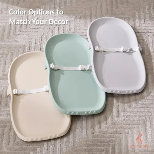 Miniatura 7 de Luxury Little Cambiador de bebé portátil de EVA impermeable para cambios de pañales, vestirse, masaje de bebé y aplicación de humectante, suave
