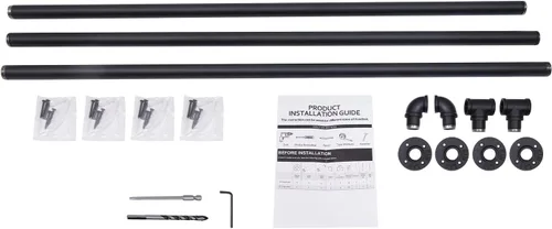 Miniatura 5 de Barandilla de metal para escaleras, barandilla de escalera de tubo de hierro galvanizado de 12 pies, barandilla de escalera de metal, barandilla