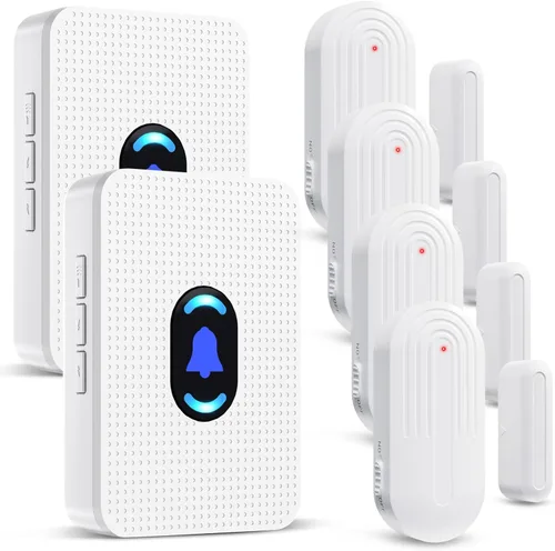 Miniatura 18 de Sistema de timbre inalámbrico para puertas Daytech - Alcance largo de 800 pies, 20 melodías, 5 niveles de volumen ajustables, 4 sensores + 1 4