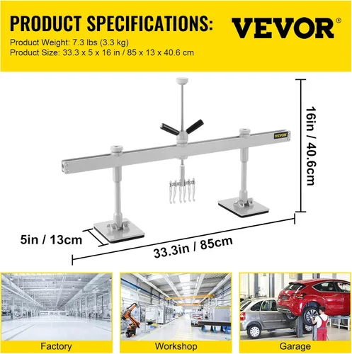 Miniatura 7 de Kit de palanca extractora de abolladuras Bestauto, compatible con extracción de abolladuras de aluminio y acero (850mm/33PULGADAS)