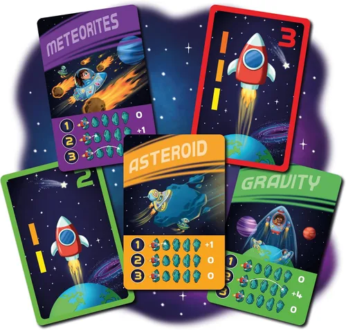 Miniatura 4 de Little Astronauts - Juego de mesa para niños a partir de 4 años – Carrera de cohetes alrededor del sistema solar y explora el espacio – Divertido