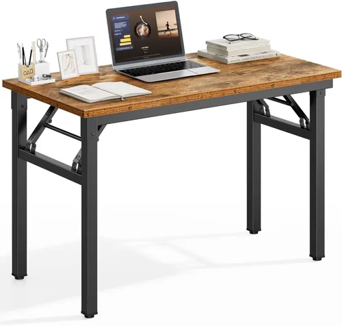 Miniatura 36 de DlandHome - Mesa plegable para computadora de 47 pulgadas, escritorio portátil, mesa de actividades, mesa de conferencias, escritorio de oficina