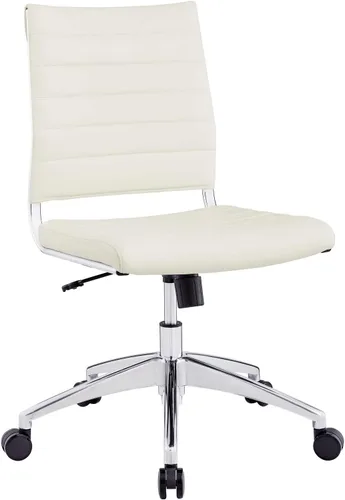 Miniatura 8 de LexMod Jive silla de oficina ejecutiva acanalada respaldo alto, Poliuretano, Bronceado Beige Bronceado