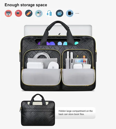 Miniatura 4 de Lacdo Bolsa de hombro protectora de 360° para MacBook Air M5 A3449 (2026), M4 A3240 2025, M3 A3113, M2 A2681, M1 A2337 A2179 A1932 MacBook Neo
