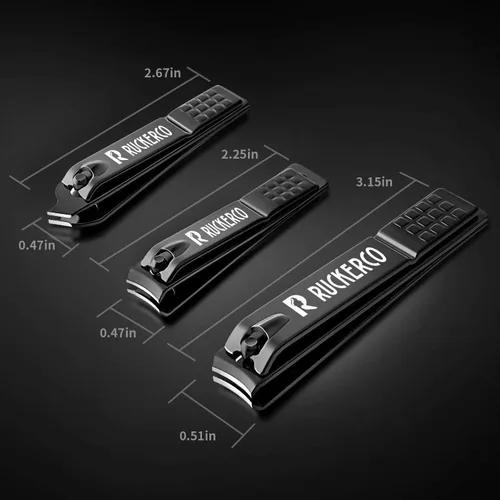 Miniatura 5 de Juego de cortaúñas de acero inoxidable mate, 3 piezas de cortaúñas y cortador de uñas inclinado EDG, el mejor regalo para hombres y mujeres