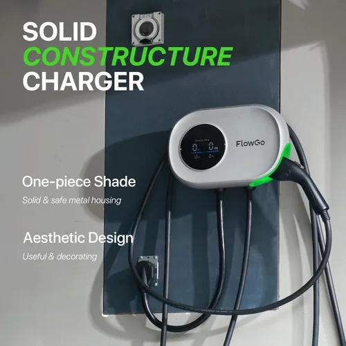Miniatura 2 de Cargador eléctrico de nivel 2 de 40 A, cargador eléctrico inteligente para el hogar, pantalla activada por movimiento, 240 V con enchufe NEMA 14-50