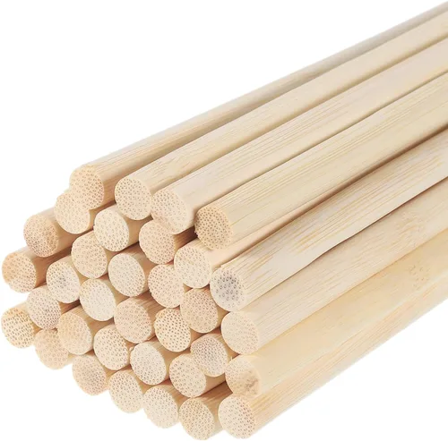 Miniatura 8 de MECCANIXITY Varillas de madera de 11.8 in, 12 varillas redondas de madera, palo de bambú de 0.23 pulgadas para manualidades, accesorios de cabina
